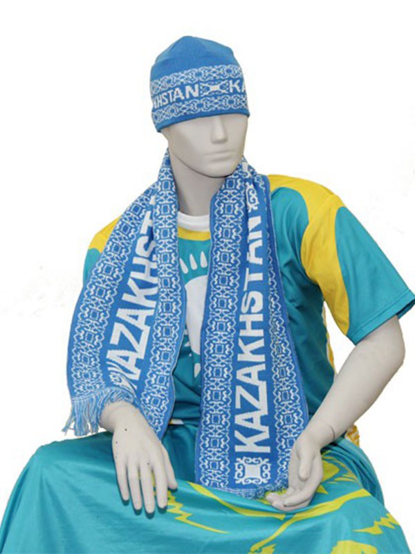 Комплект шапка и шарф `Казахстан`