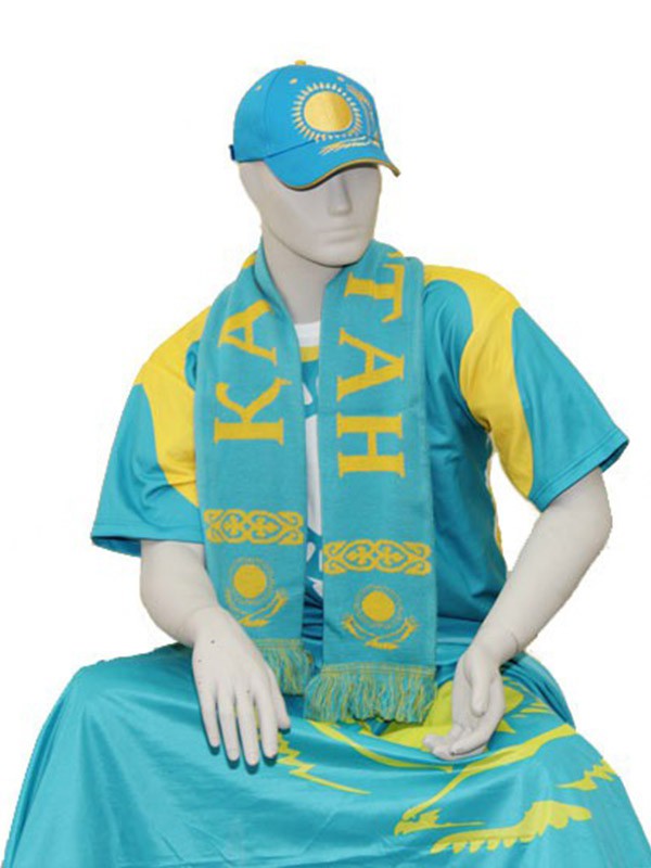Комплект шапка и шарф `Казахстан`